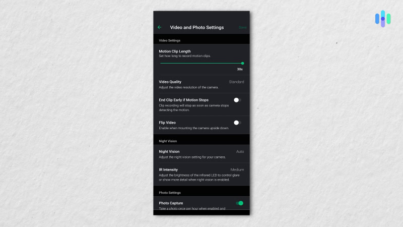 We like the customizable settings for all Blink cameras in the free mobile app.