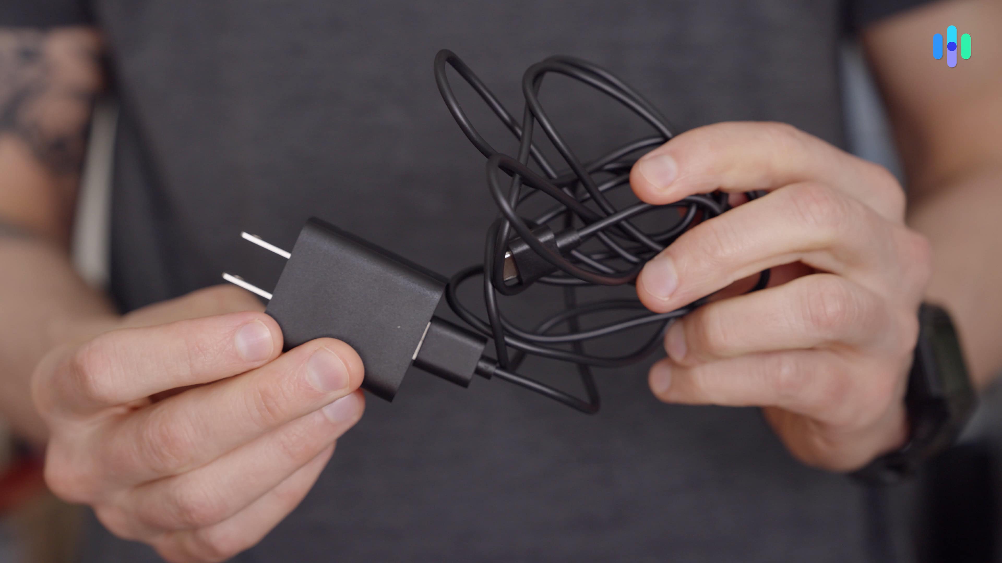 Here we are untangling our Blink Mini 2’s power cable to maximize its length so it could reach our outlet.