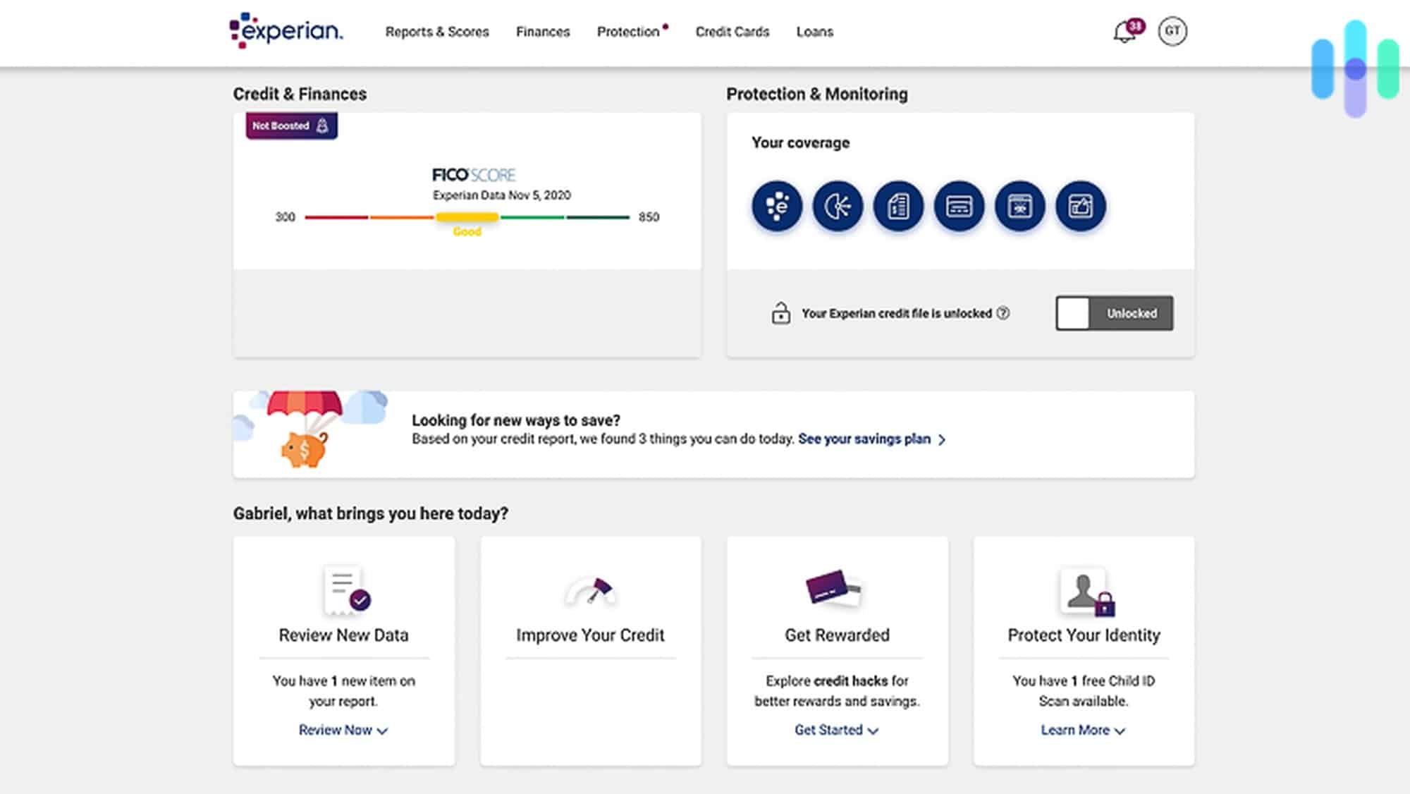 Experian Dashboard - Product Header Image