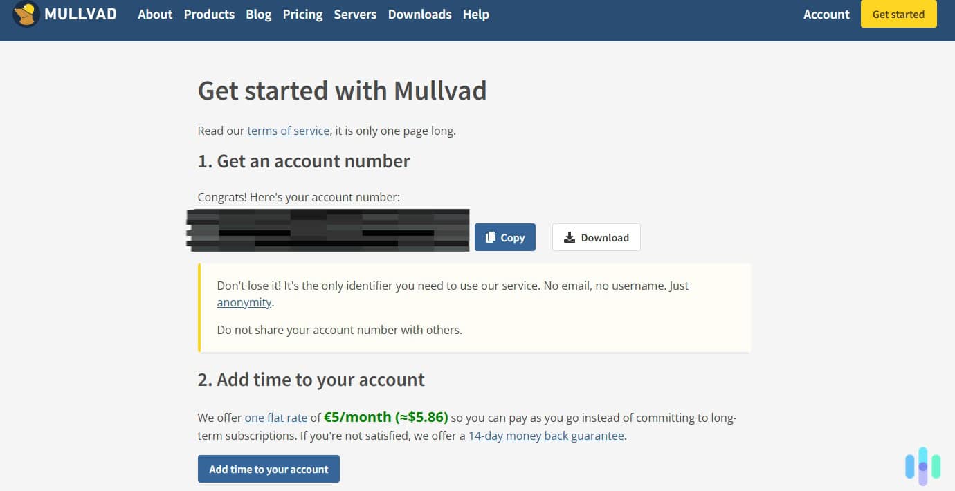 Generating our account number as part of Mullvad’s unique signup process