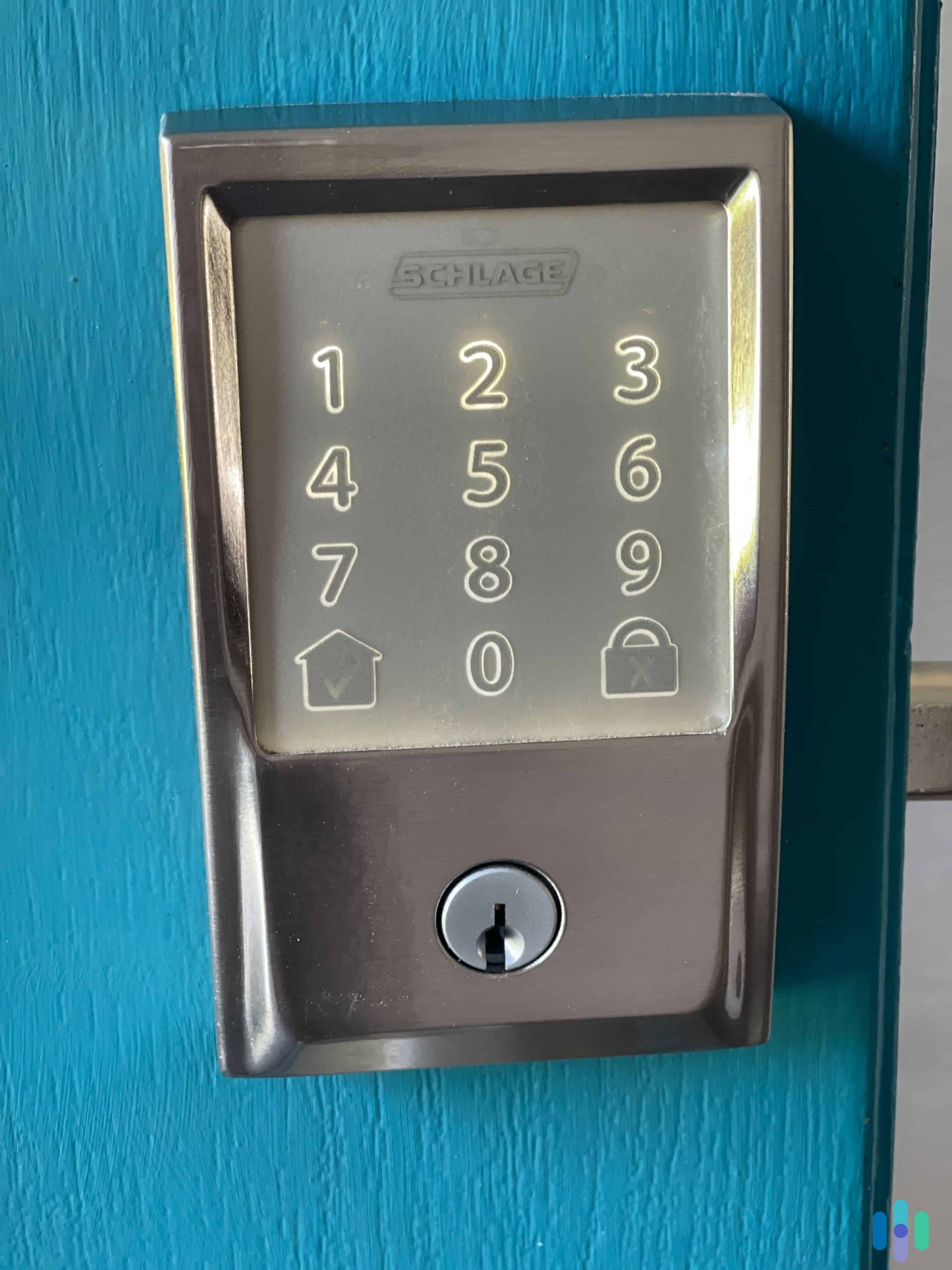 Here’s the Schlage Connect smart lock we tested to see how it worked with our Vivint home security system.