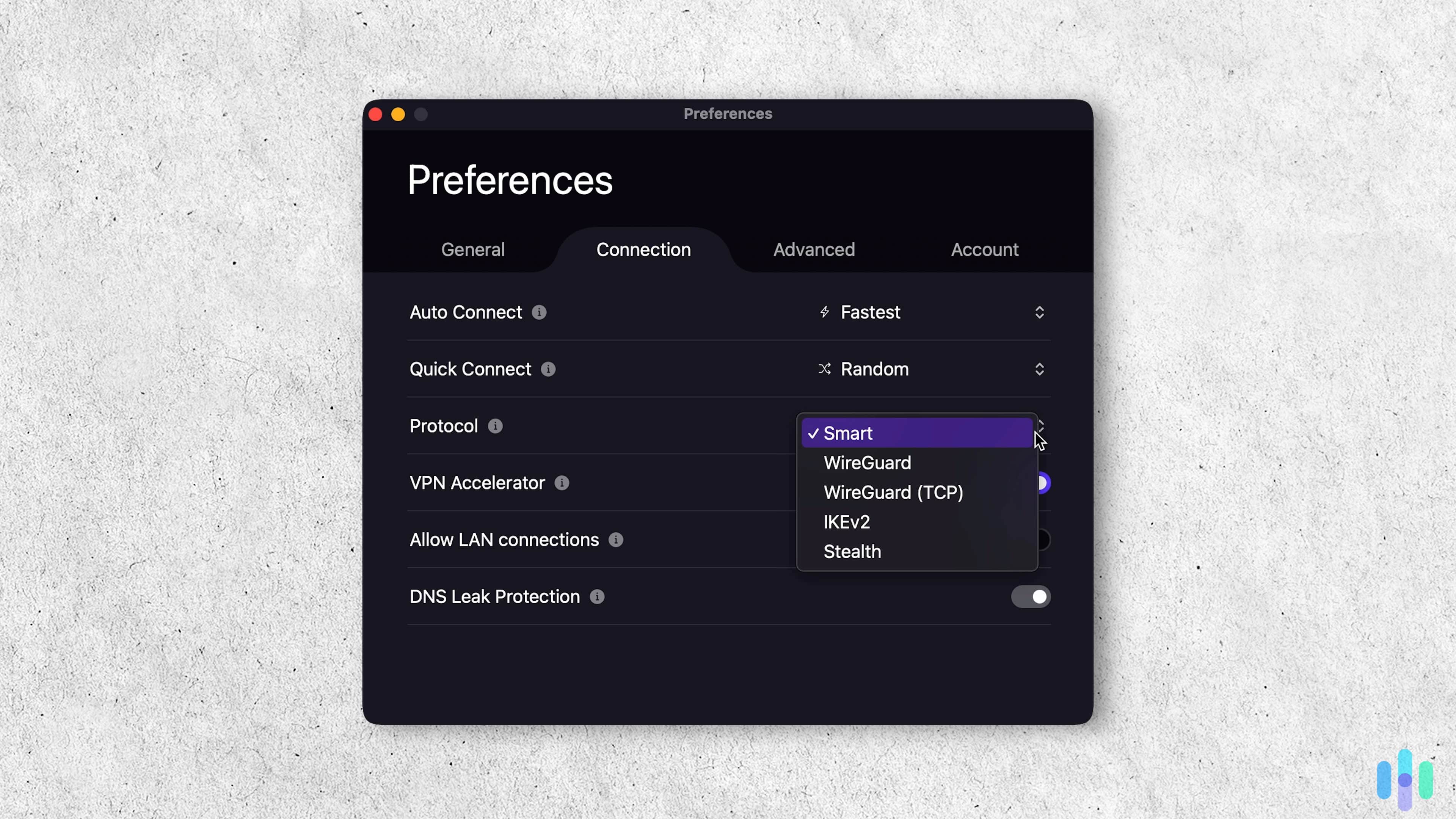 We like that Proton VPN offers several ways to customize your connection to their servers.