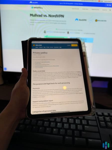 Reviewing Mullvad’s privacy policy
