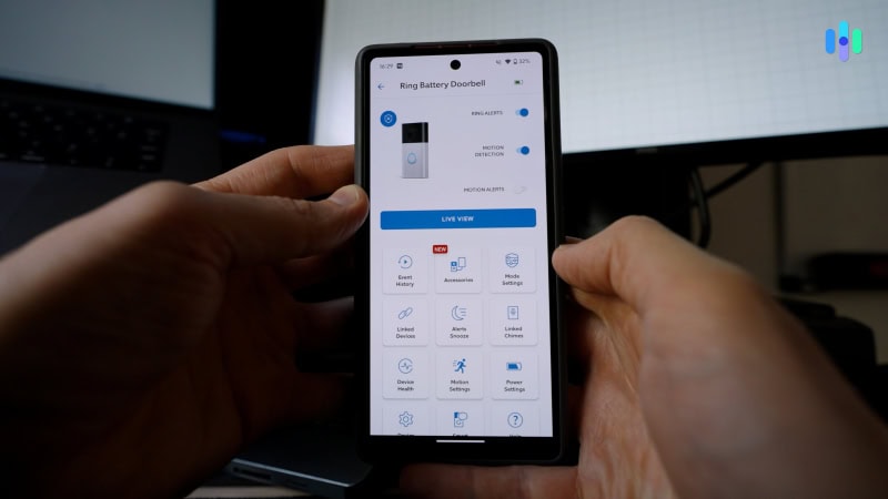 The Ring app displays all doorbell features, but some are only available on certain Ring Home plans.
