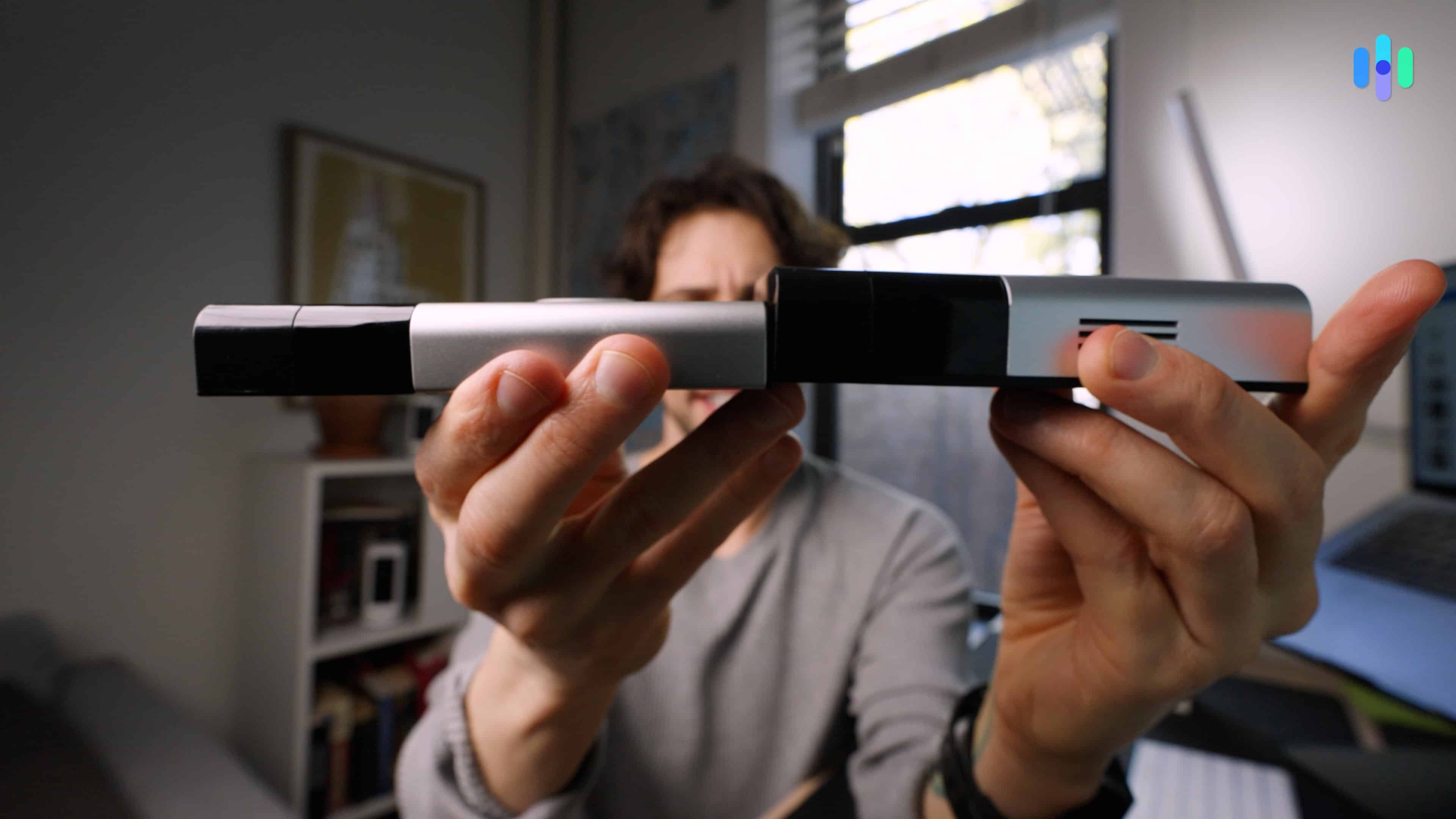 Ring Battery Doorbell thickness compared to the Ring Battery Doorbell Plus