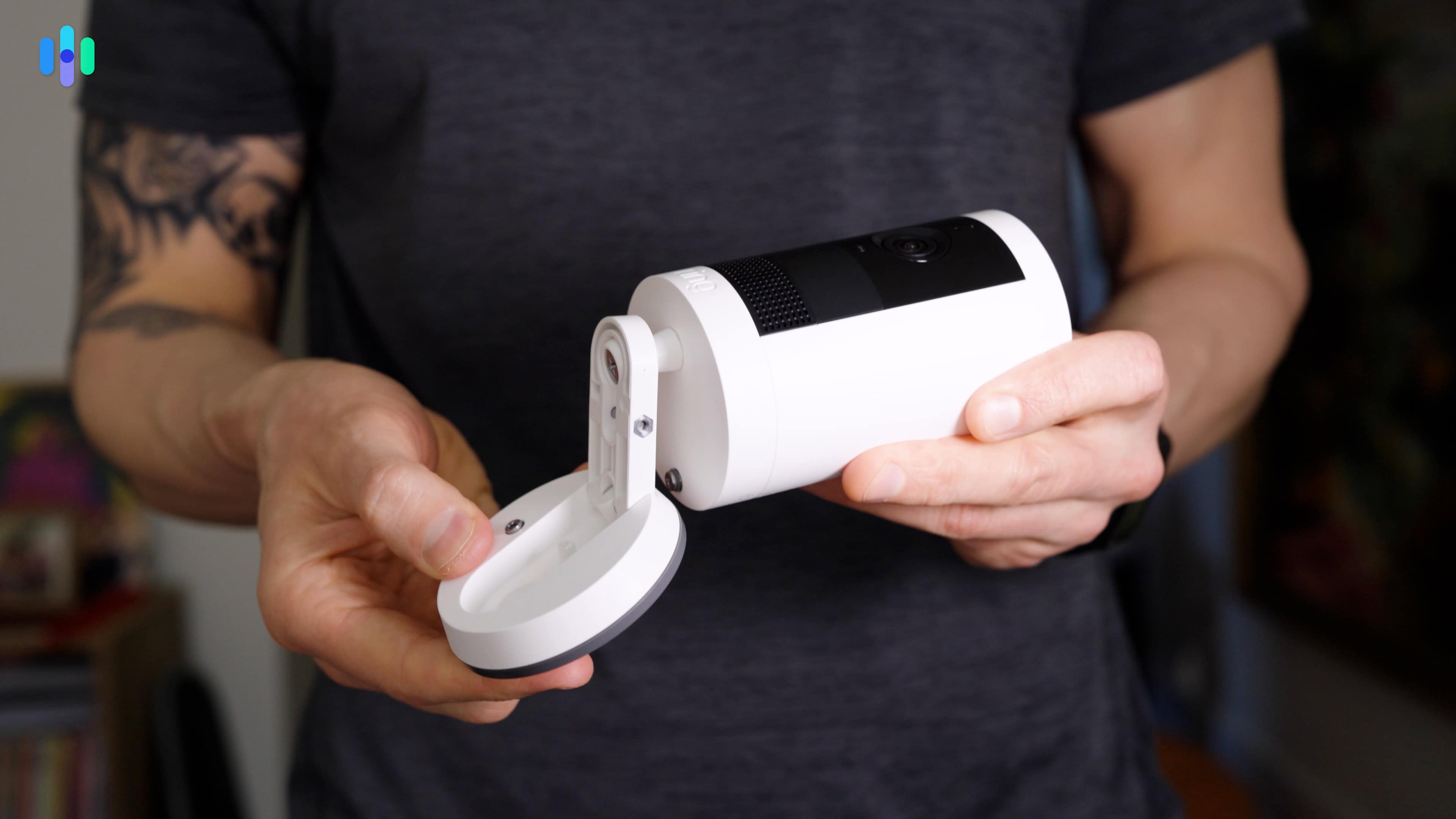 The Ring Outdoor Cam Plus’ adjustable base gives you more flexibility in where you install it.