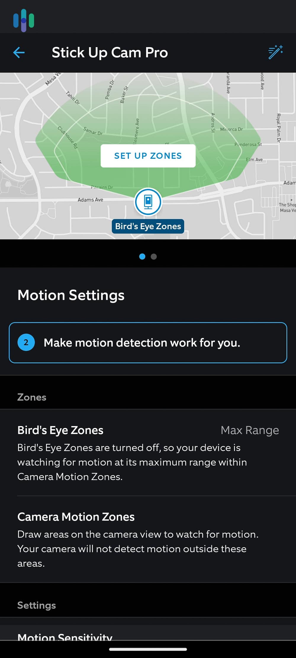 The Ring app provided an intuitive interface for setting up motion zones to tailor our alerts.