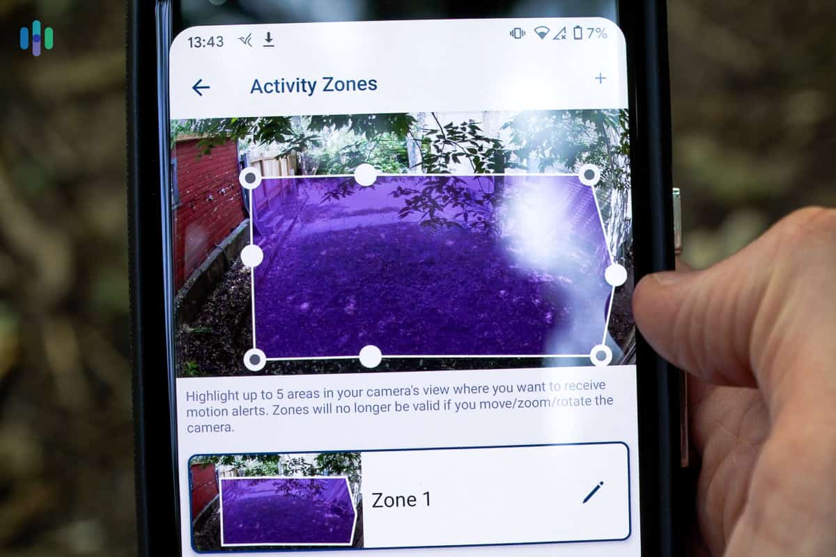 Setting up motion zones to customize the motion sensor’s detection range Setting up motion zones to customize the motion sensor’s detection range
