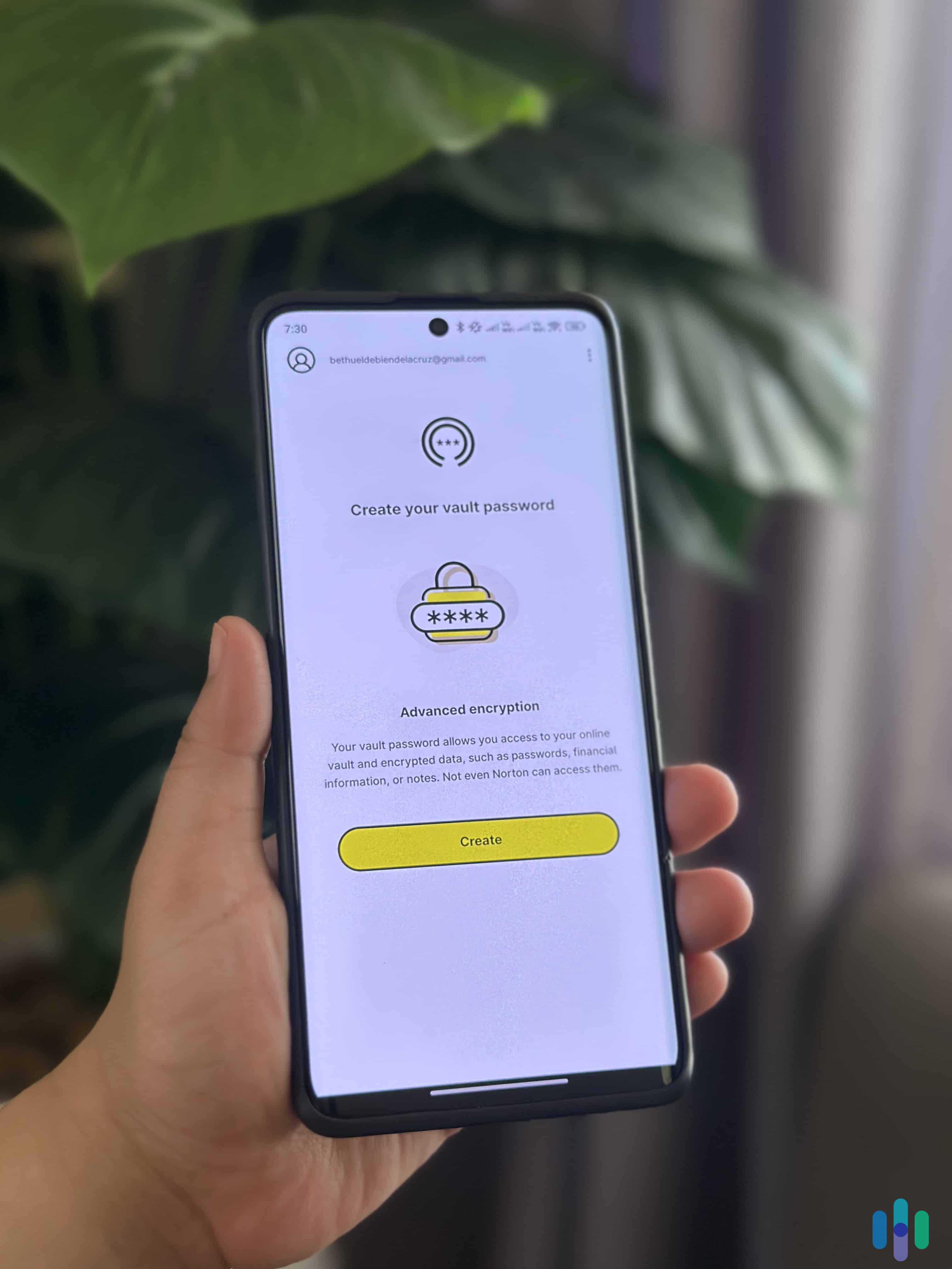 Setting up the Norton password manager on an Android phone
