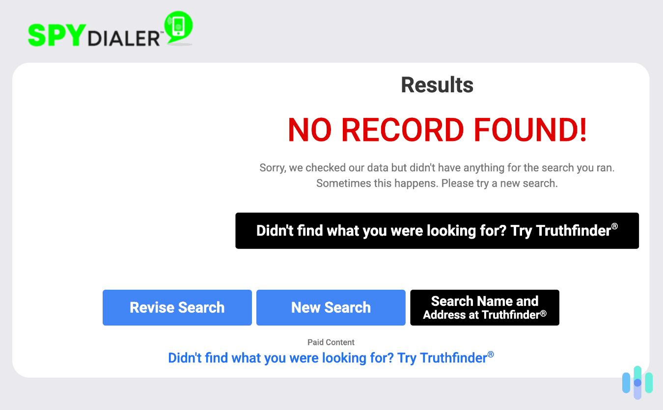 We made sure Spy Dialer had actually scrubbed our data.