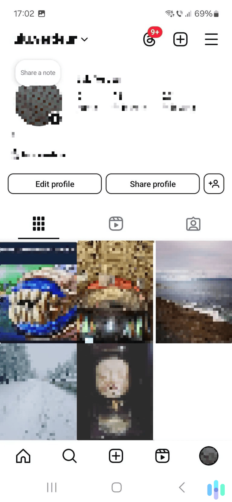 Access the Instagram settings menu.