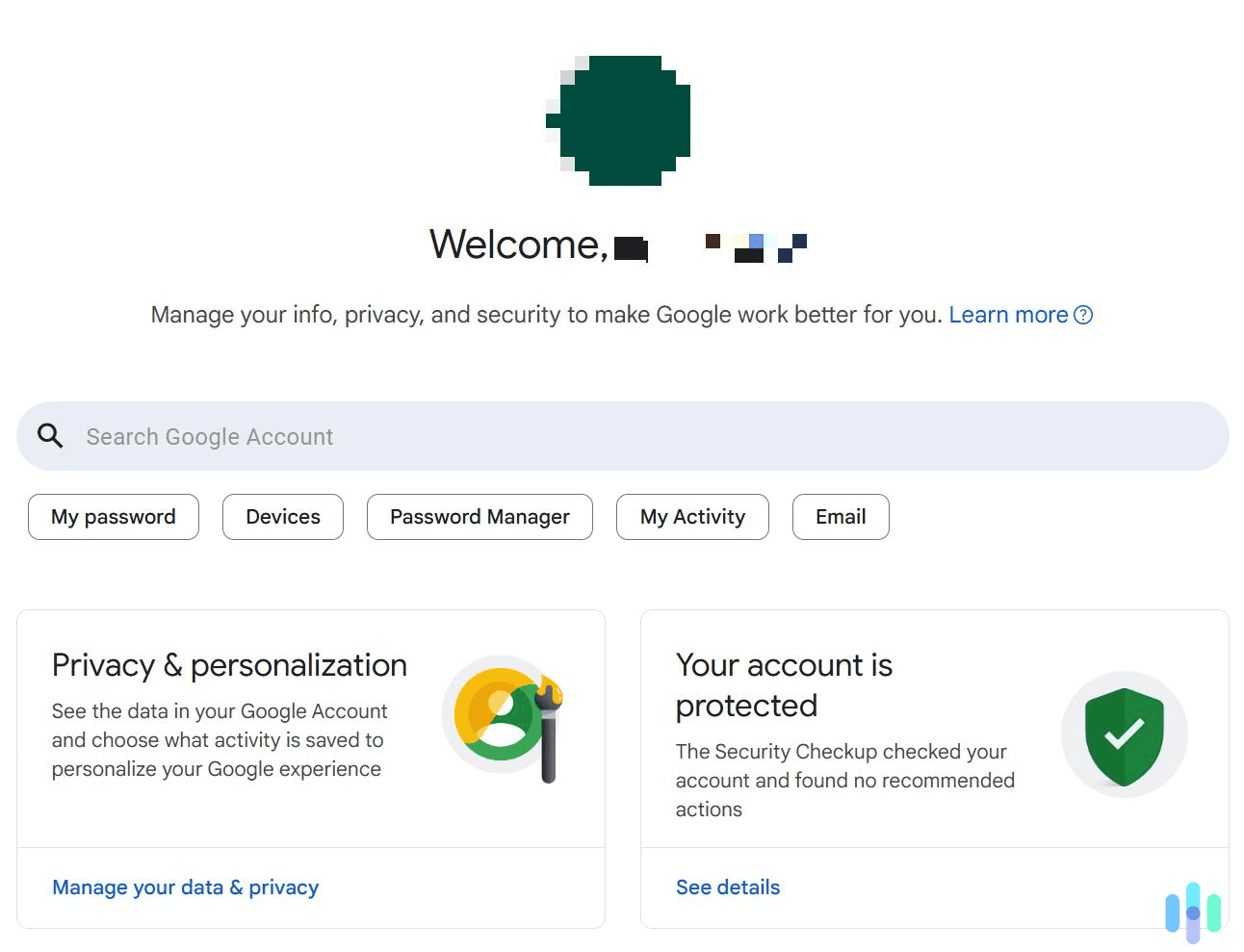 Access the My Activity page.
