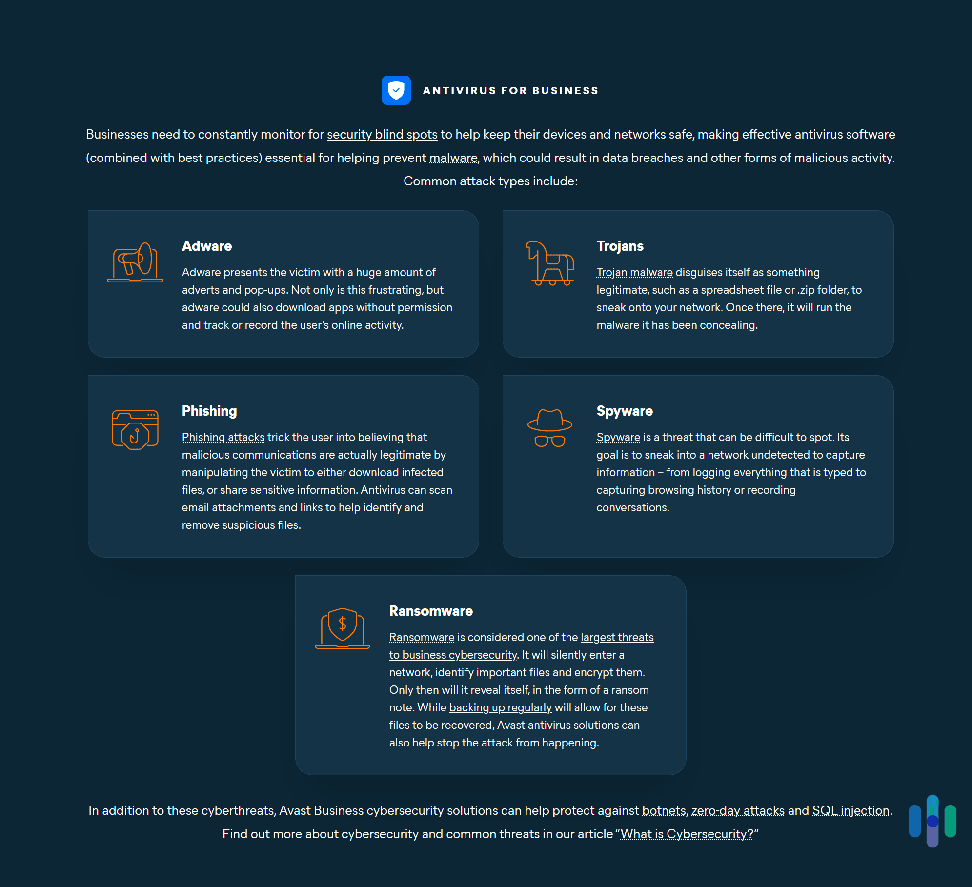 Avast's business solution provides excellent protection against all kinds of threats.