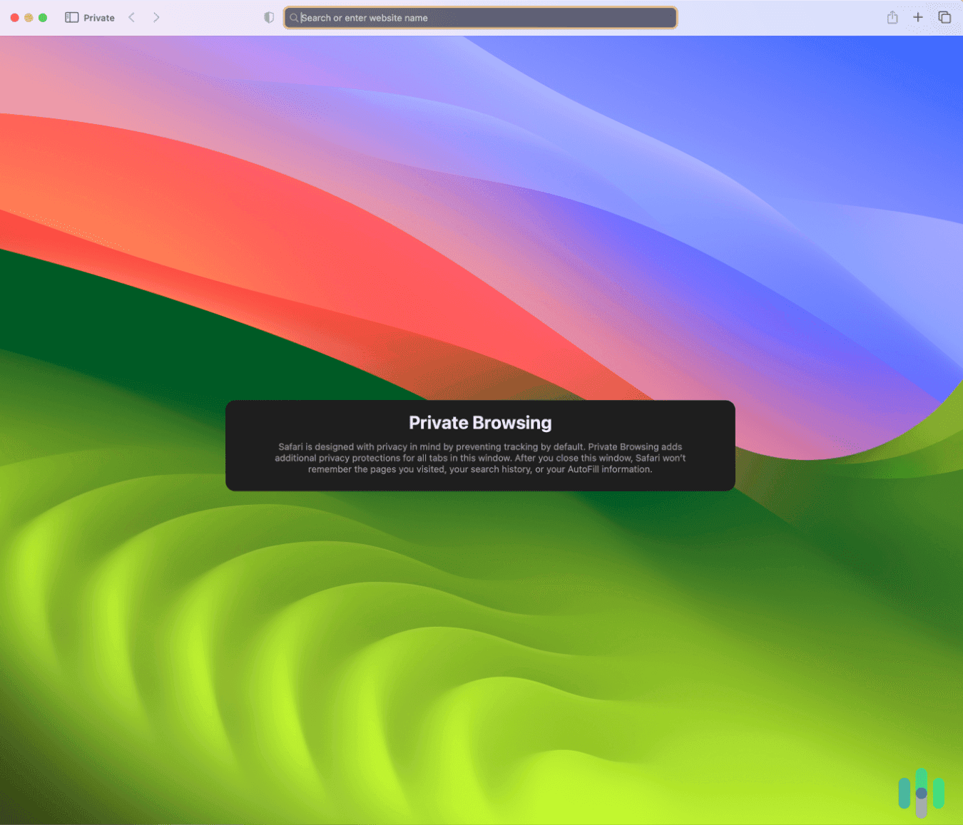 Browsing in Safari’s Private Mode