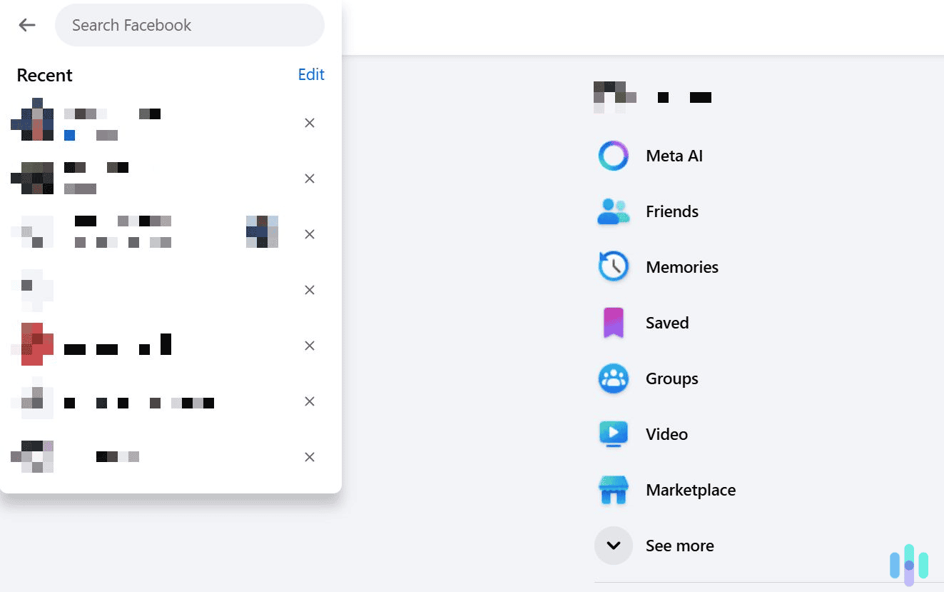 Clear your most recent searches, or use the Edit link to access your Activity Log.