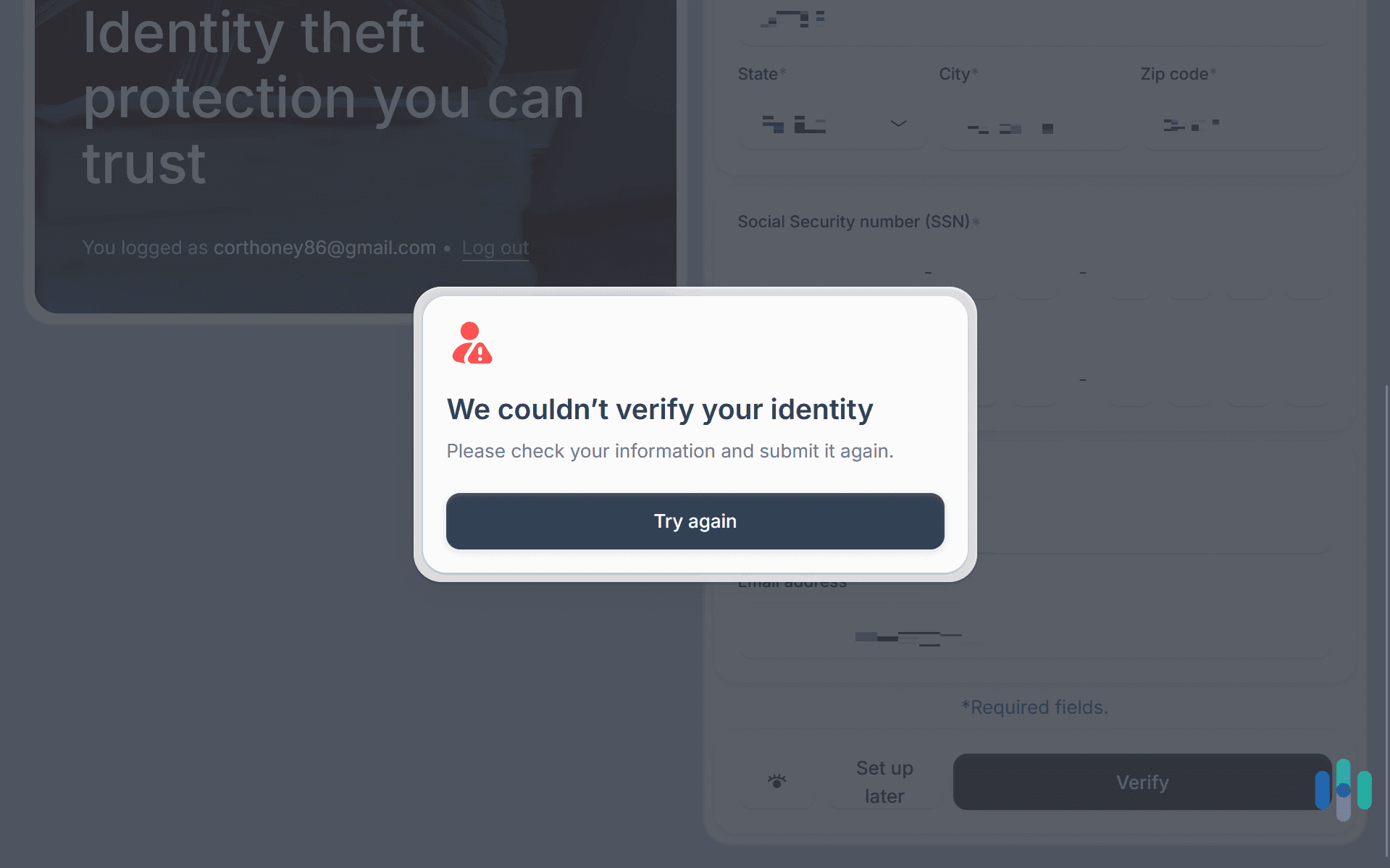 We ran into an error when trying to verify our identity with NordProtect so we had to reach out to their customer support.