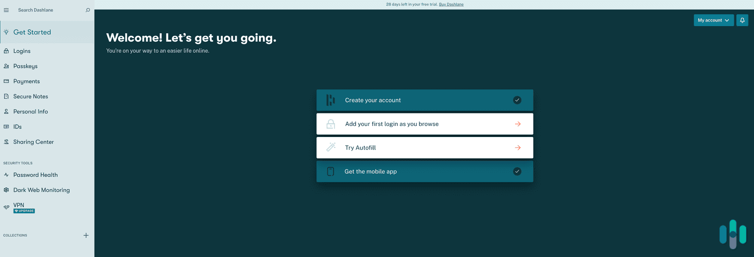 Here’s a screenshot of the setup screen of Dashlane, our top-rated password manager for families.