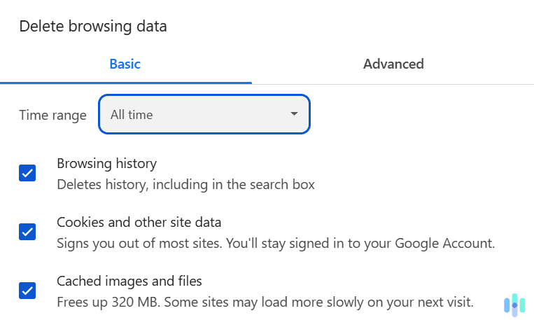 Even if you delete your browser's cookies in addition to the search history, you won't be signed out of your Google account.