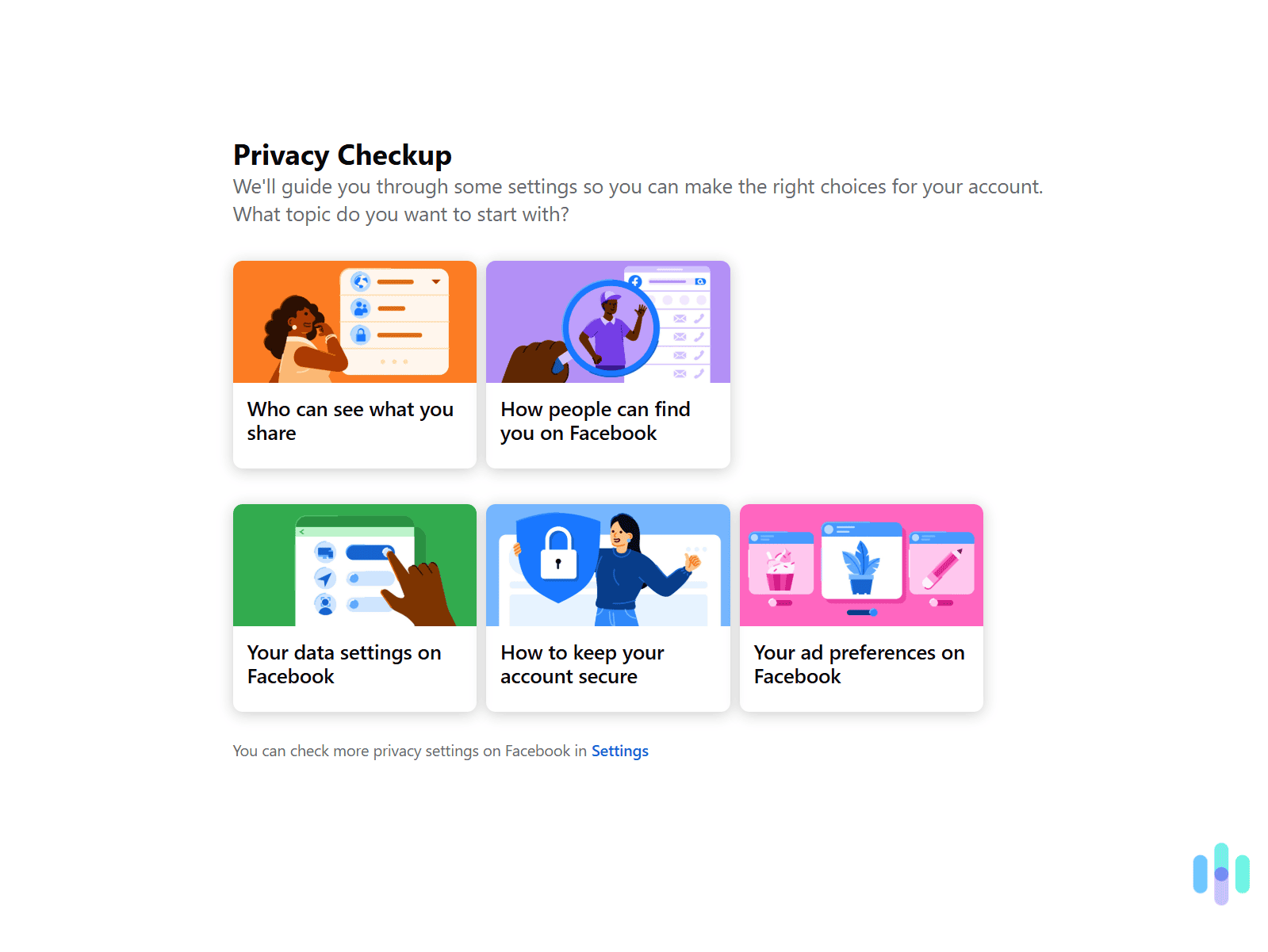 Facebook's Privacy Checkup feature lets you quickly tweak your profile's privacy settings.