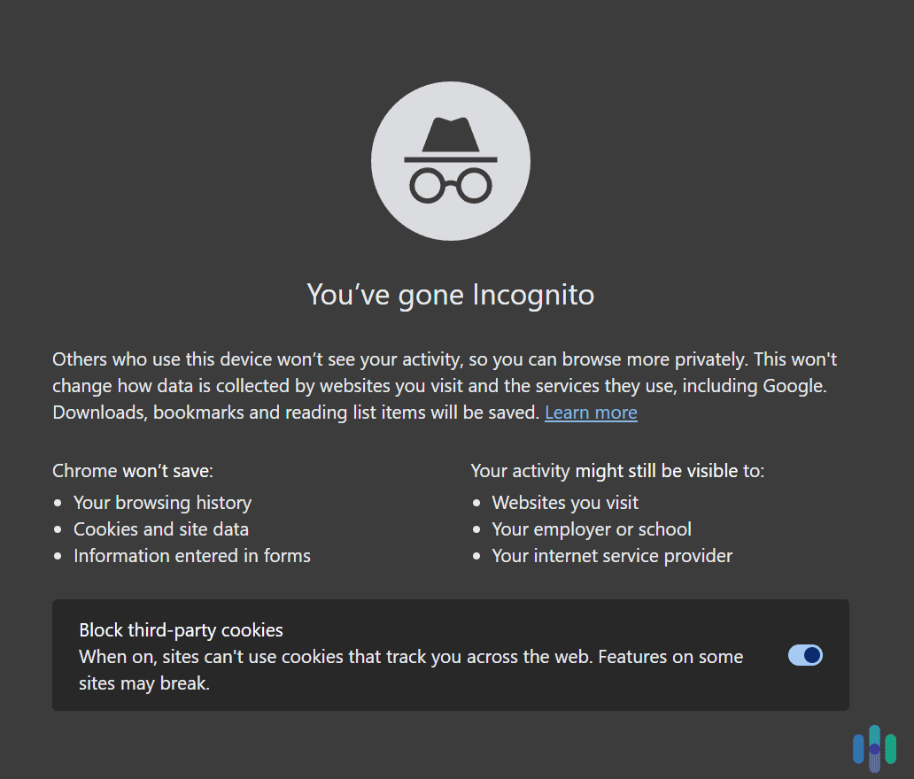 Incognito mode will stop anyone who has access to your device from seeing your search history.