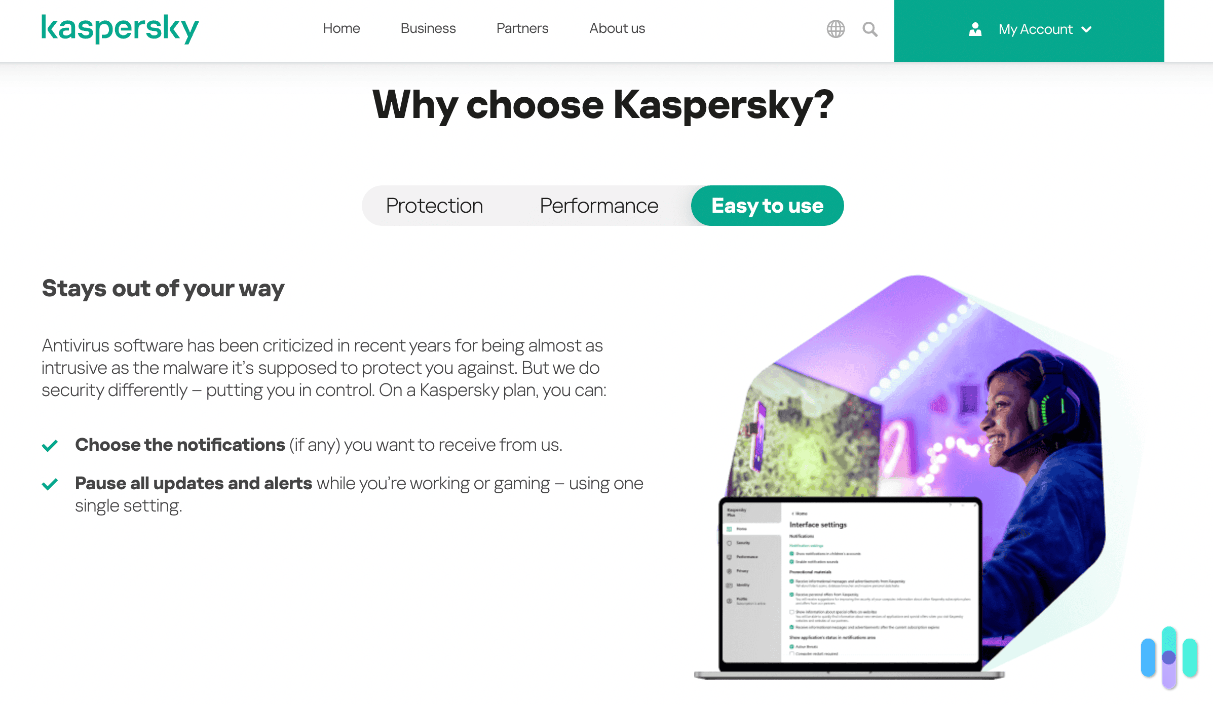 Kaspersky homepage