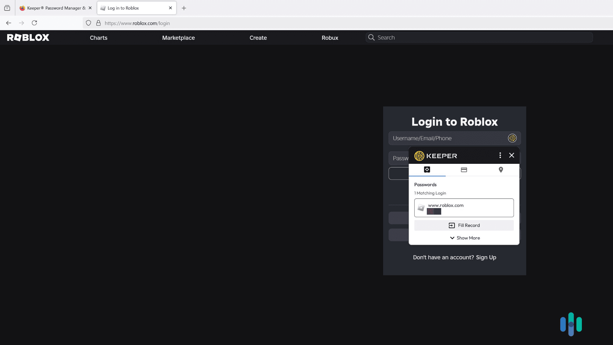 Keeper's Firefox extension is very straightforward to use, and its auto-filling feature is extremely responsive.