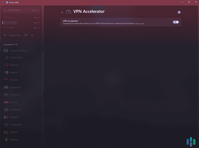 Make sure to keep VPN Accelerator turned on while traveling, as it significantly improves VPN speeds.