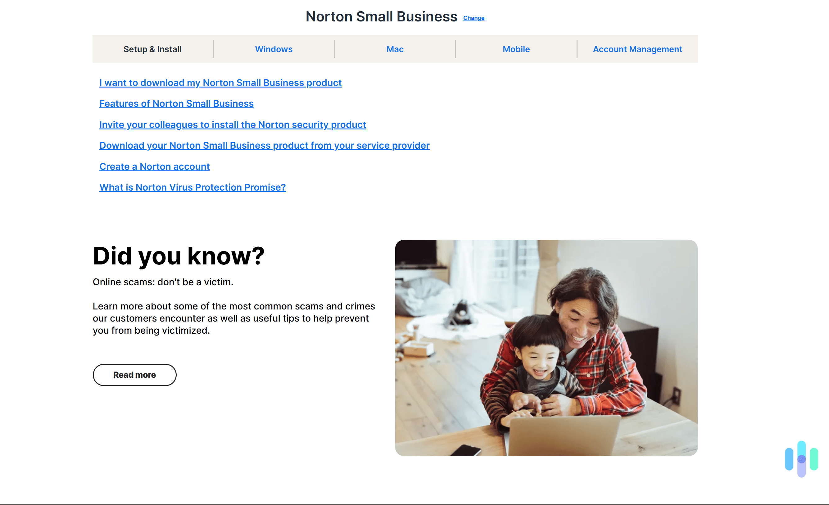 Norton offers access to helpful support guides, as well as round-the-clock live chat support.