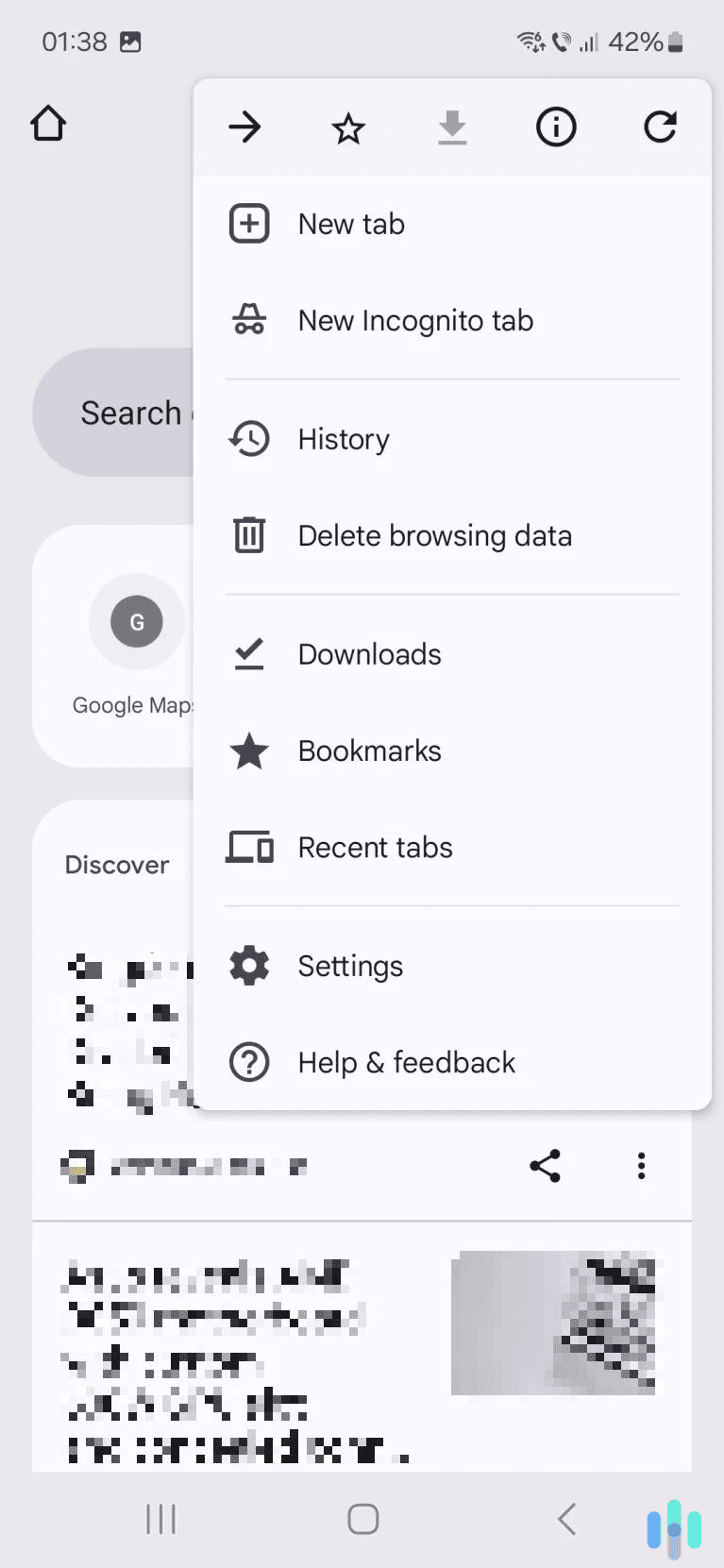 Pick the menu option for deleting browsing data.