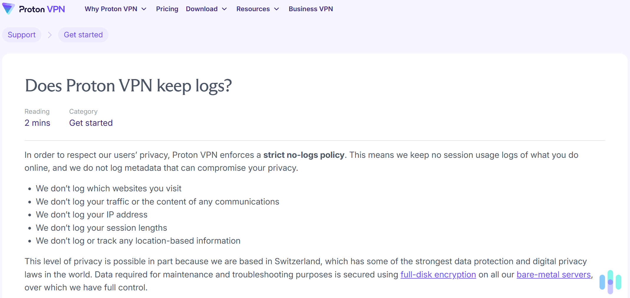 Proton VPN doesn t log sensitive data, not even from free users.