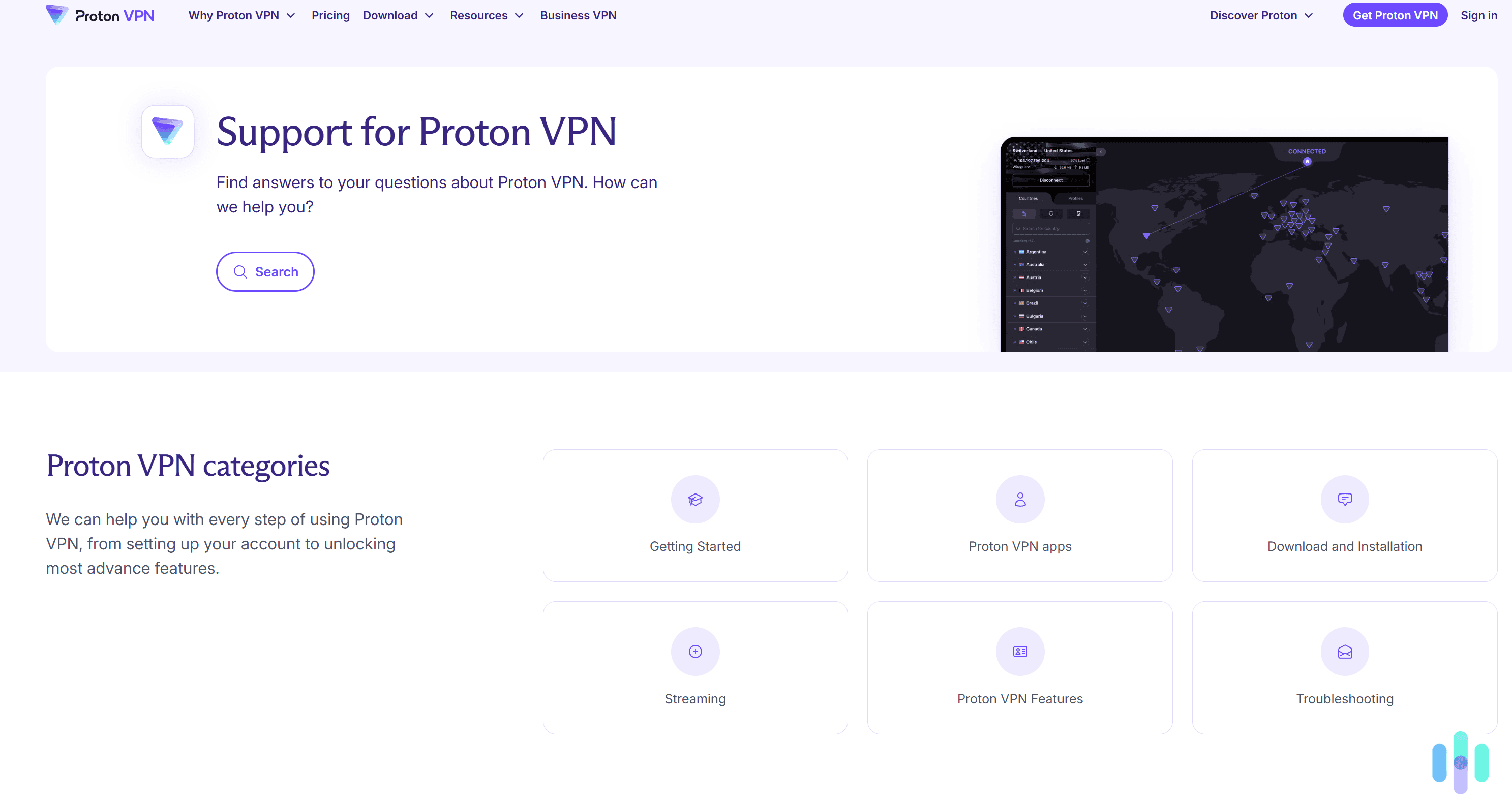 Proton VPN offers multiple support channels.