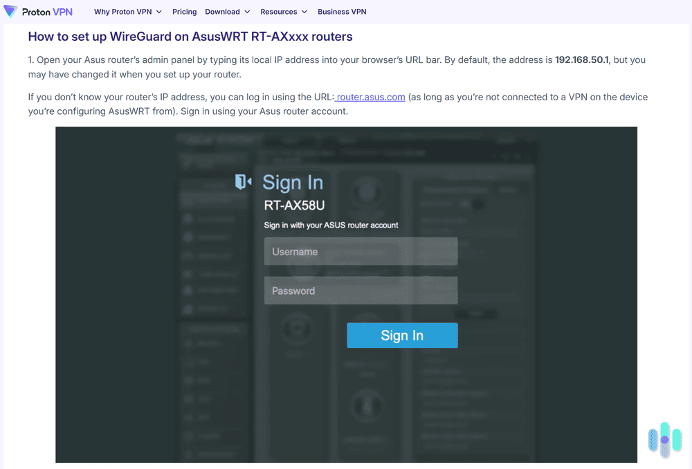 Proton VPN offers step-by-step router setup tutorials.