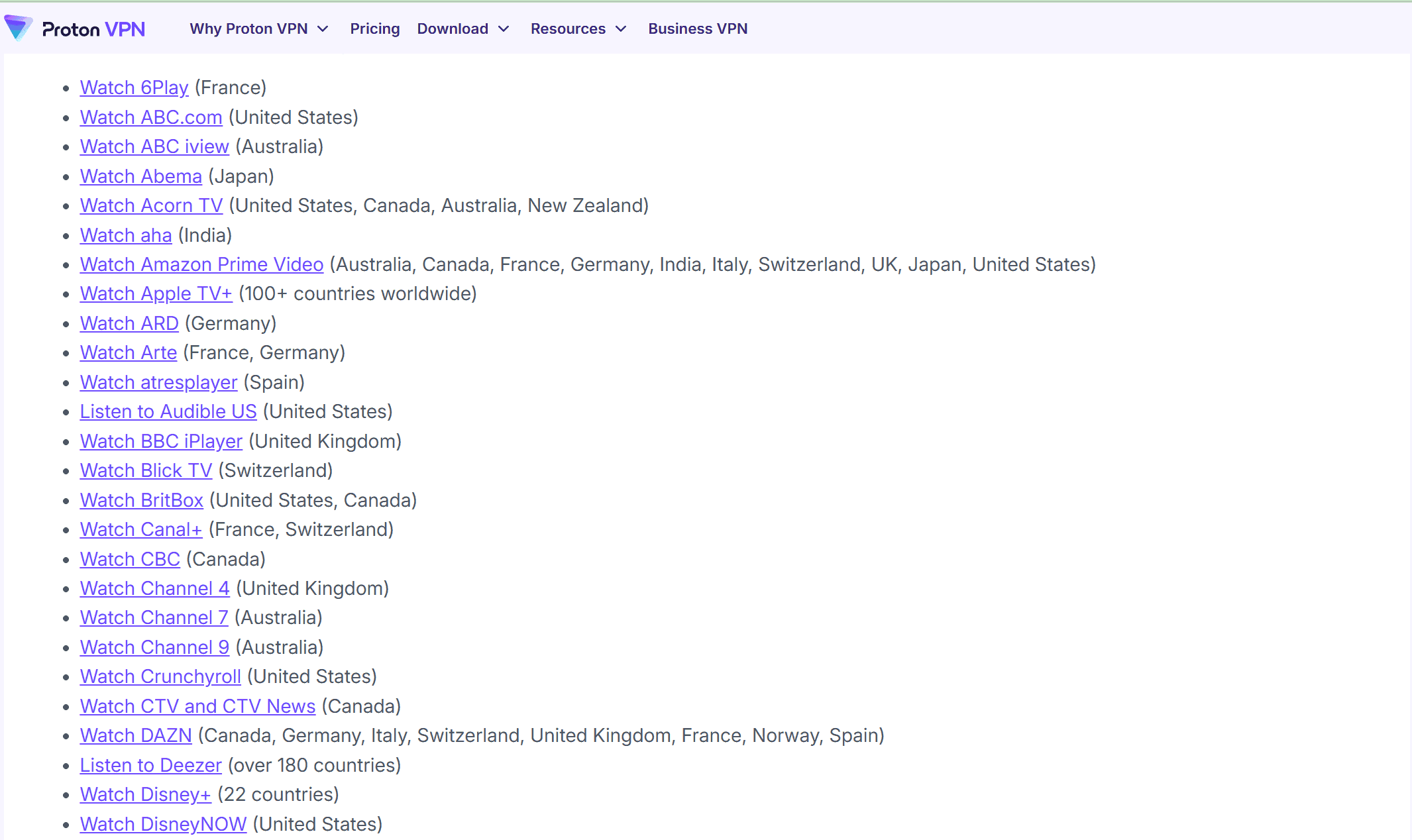 Proton VPN offers support for tons of streaming services.