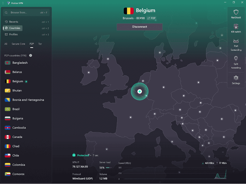 Proton VPN torrenting