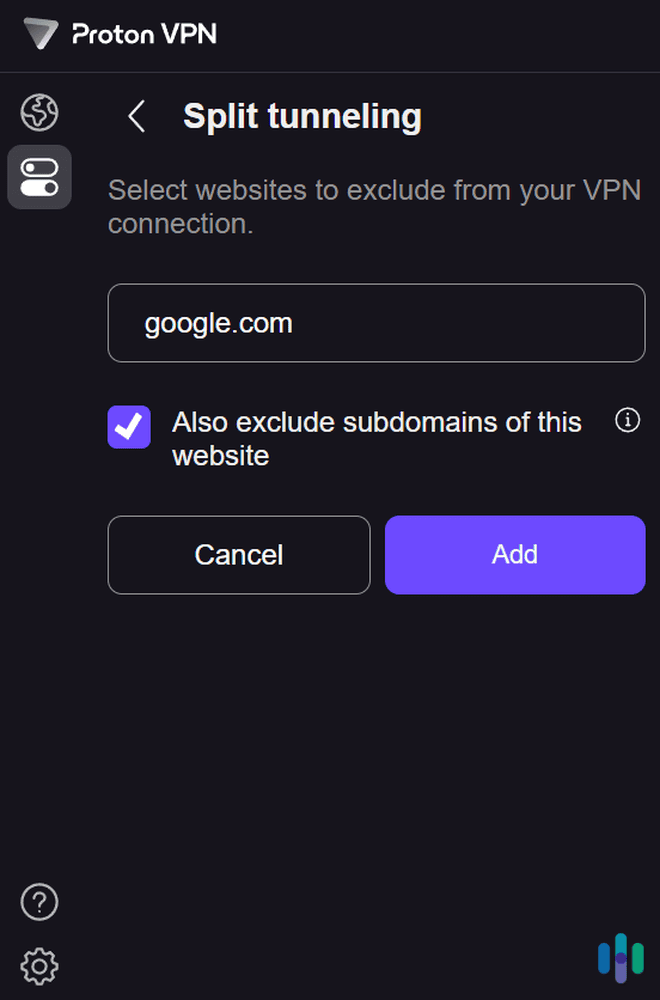 Proton VPN's Chrome extension lets you split-tunnel websites.