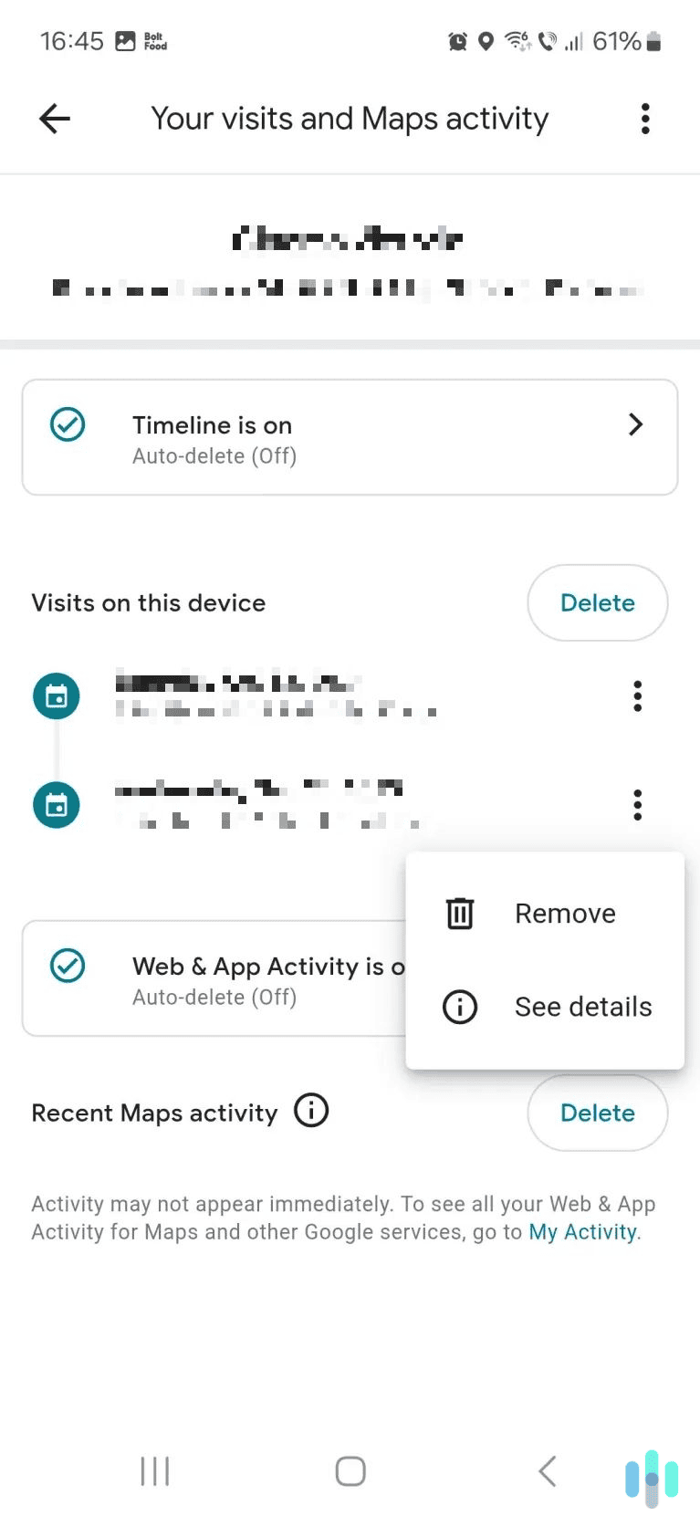 Remove any data you want that’s related to the location.