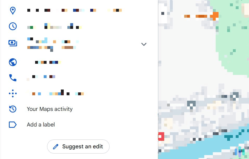 Select the Maps activity option.