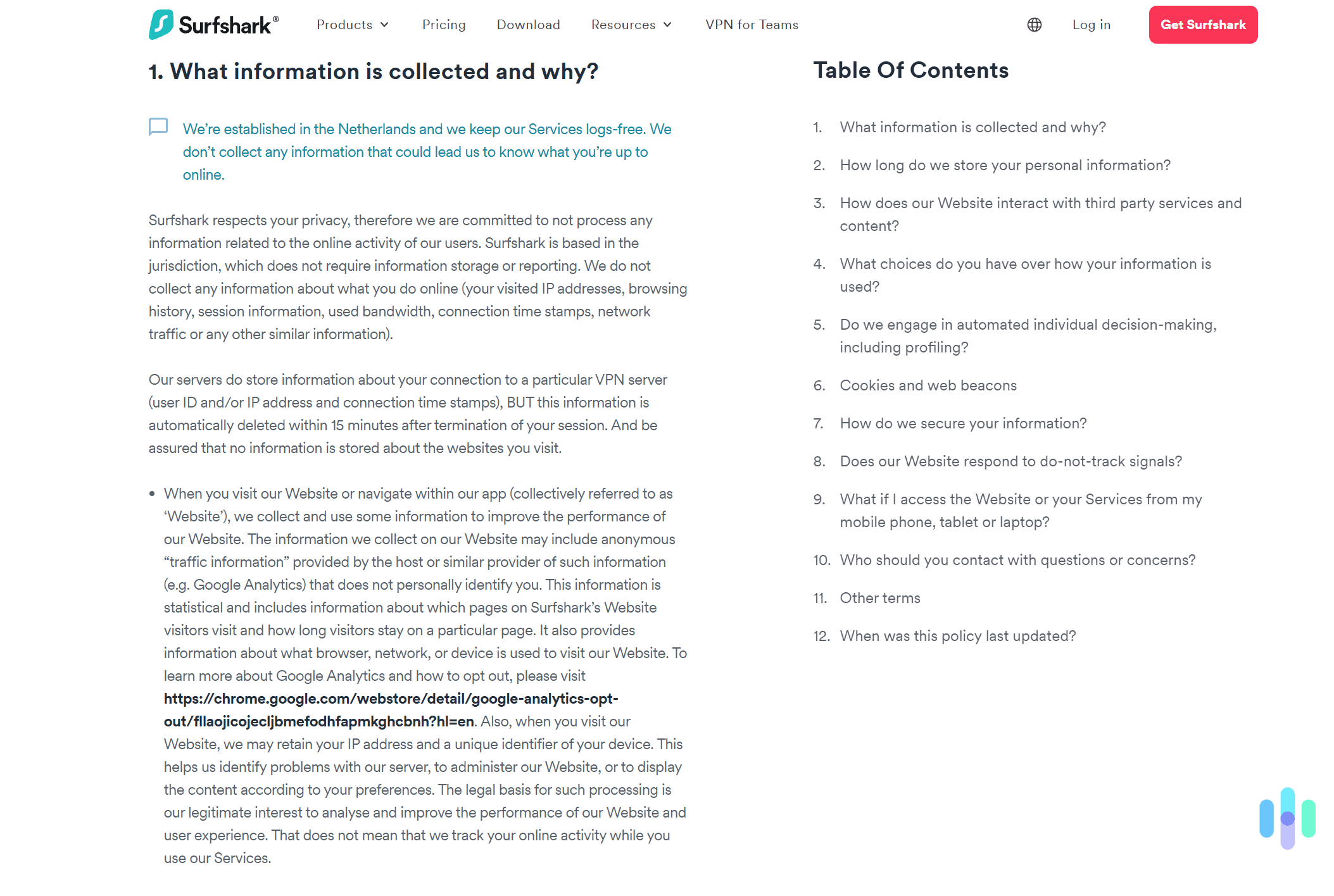 Surfshark has a strict no-logs policy, so it doesn't log your crypto browsing or trading.