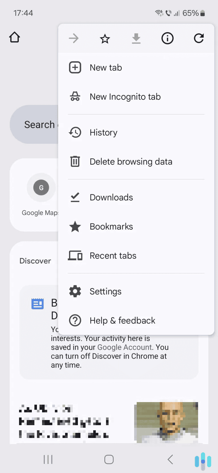 Tap that option to open the browsing data deletion window.