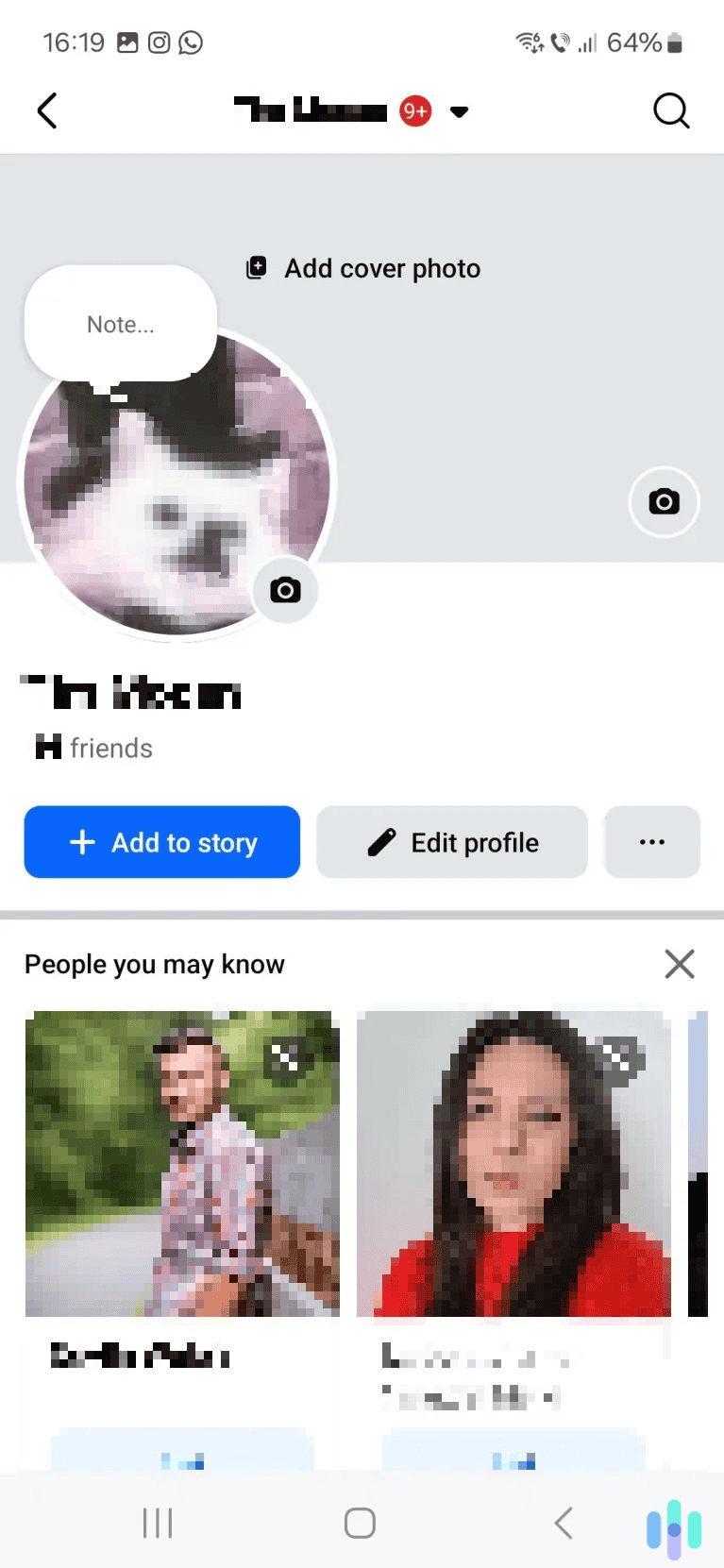 Tap the three-dot menu icon.