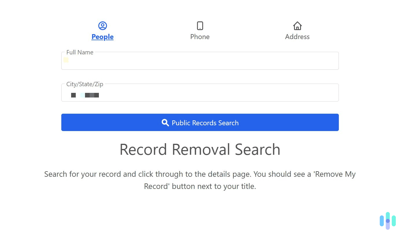 Use your full name and location information to look for your record. 