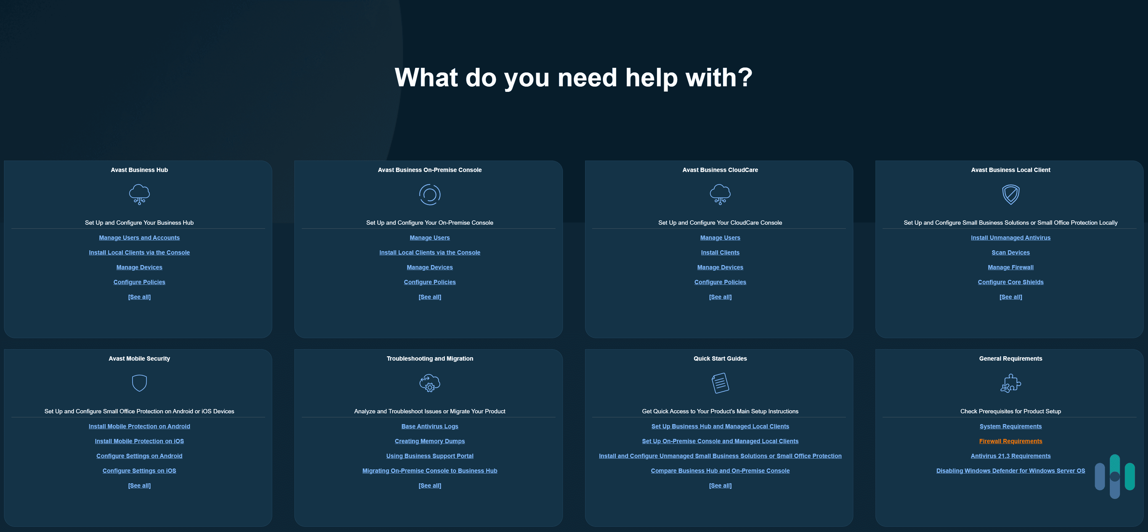 We read through Avast's knowledgebase, and found all support articles really helpful.