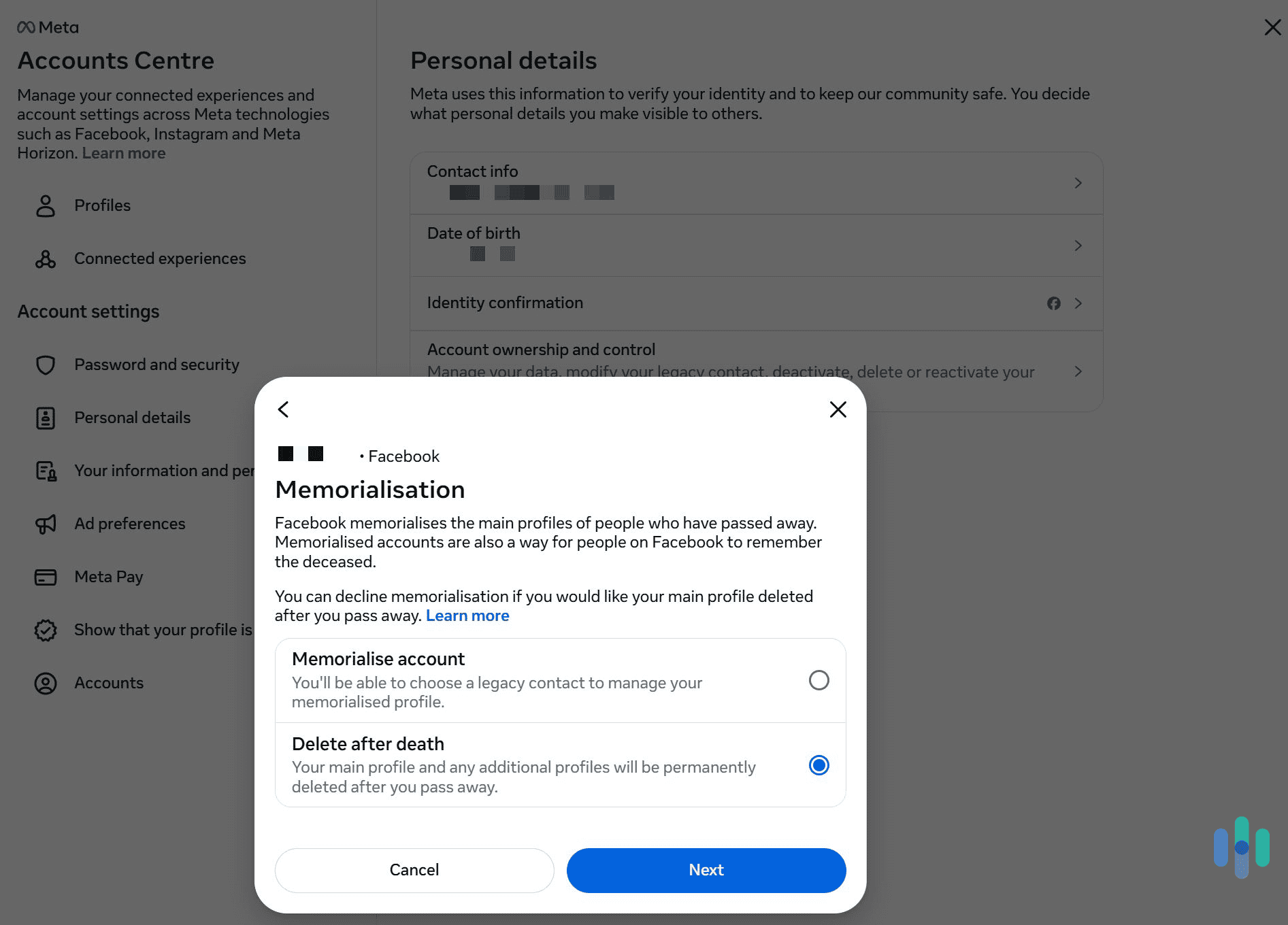 You can also configure Facebook to delete your account only after you pass away.