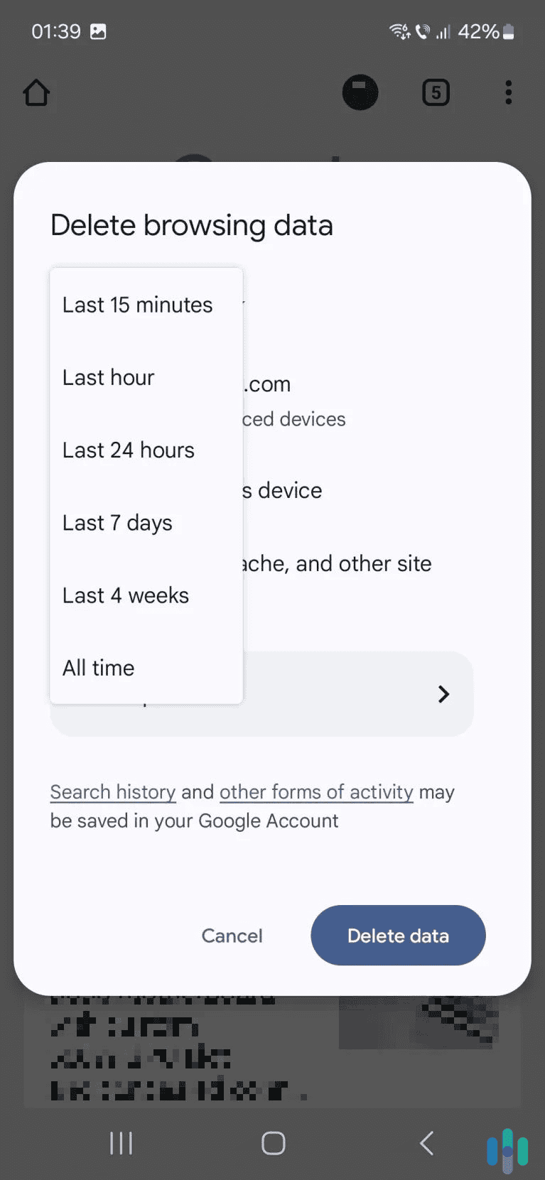 You can easily clear your browsing data with just a few taps on any mobile browser.